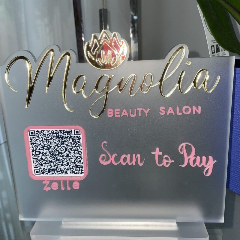 Sign Scan to Pay or Social Media