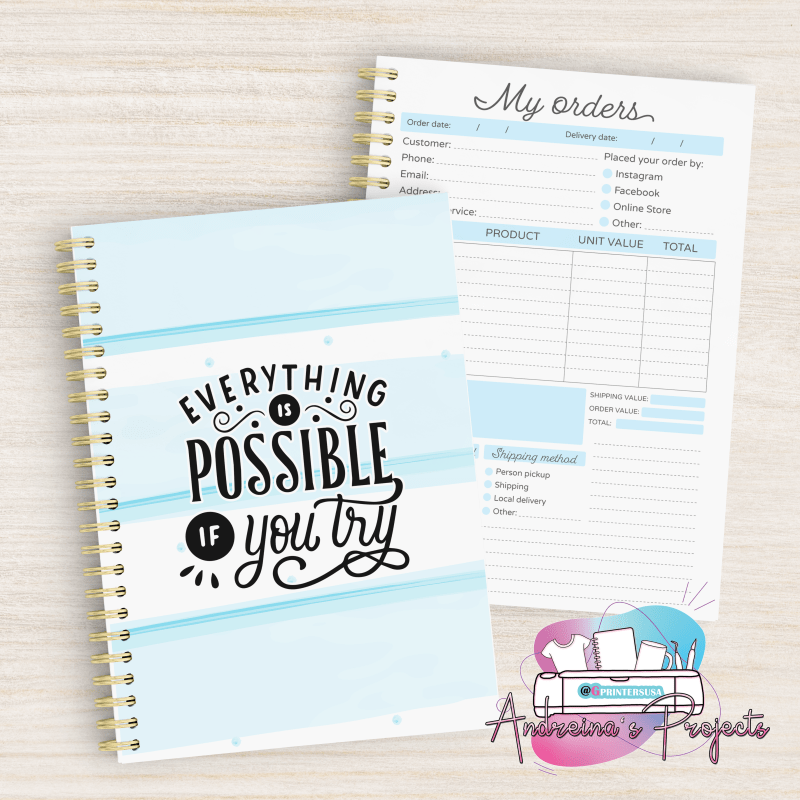 Cuaderno de pedidos (inglés) Diseño  #93